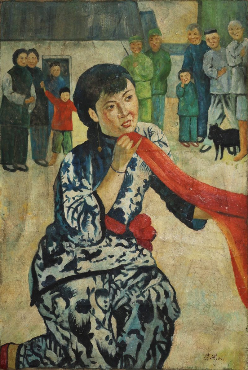 徐悲鸿《倾诉（人物）》